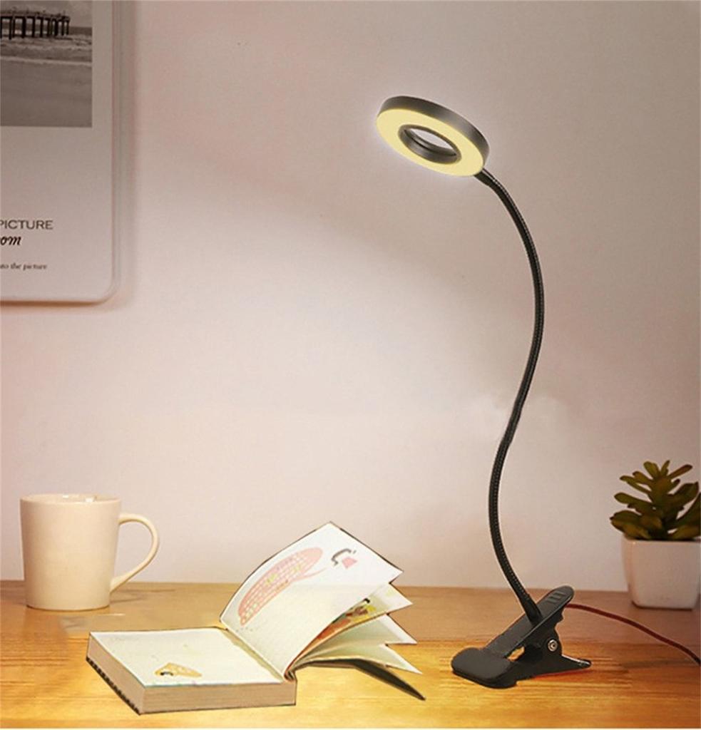 Clip-on Desk Lamp USB Table Lamp LED Light Flexible Reading Lamp For Art Reading Beauty Makeup
