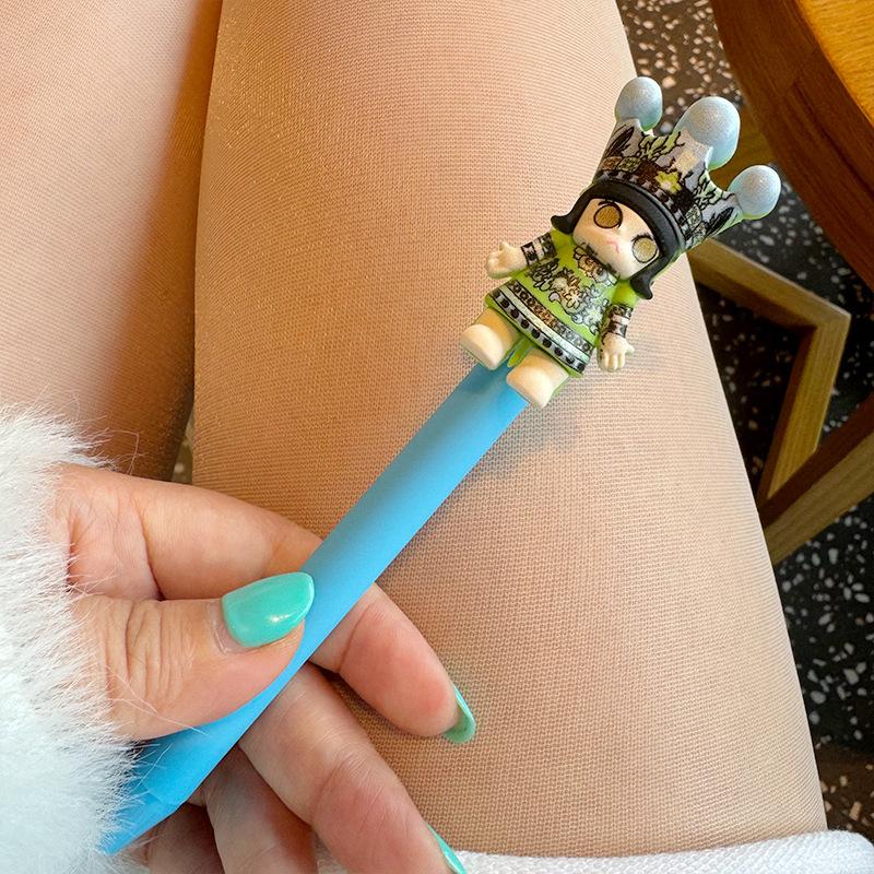 Cute King Sweet Girl Heart Student Doll Gender Neutral Pen Korean Version Cute Round Bead Gender Neutral