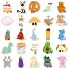 50 Ручная роспись Jellycat Милые Декоративные Наклейки для Телефонов, Гитар, Самокатов, Шкафов