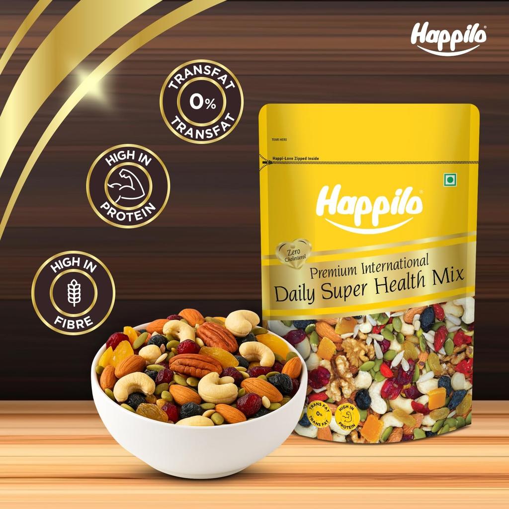 Оздоровительная смесь (160 г), Premium International Daily Super Health Mix, Happilo