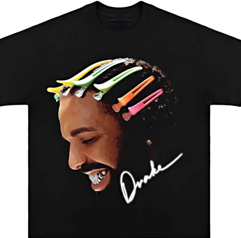 Drake Music Star Signature Cotton Black All Size Men Women Classic Shirt TR619