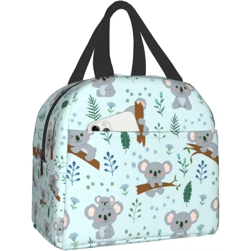 Сумка-холодильник Koalas с передним карманом, многоразовая, с застежкой-молнией для мужчин и женщин, для кемпинга, пешего туризма, пикника, пляжа, путешествий