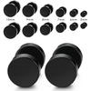 6Pairs Fashion Black Round Dumbbell Earrings Suits