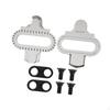 2 Pieces Bicycle Cleat Set Shoes Click Pedals 304 Stainless Steel Shoe Plates for