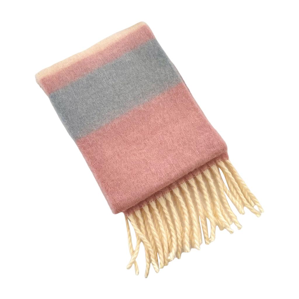 Радужный бахромчатый детский шарф, уютный модный длинный шарф-глушитель, зимний теплый шарф для детей, унисекс, дизайнерский шарф