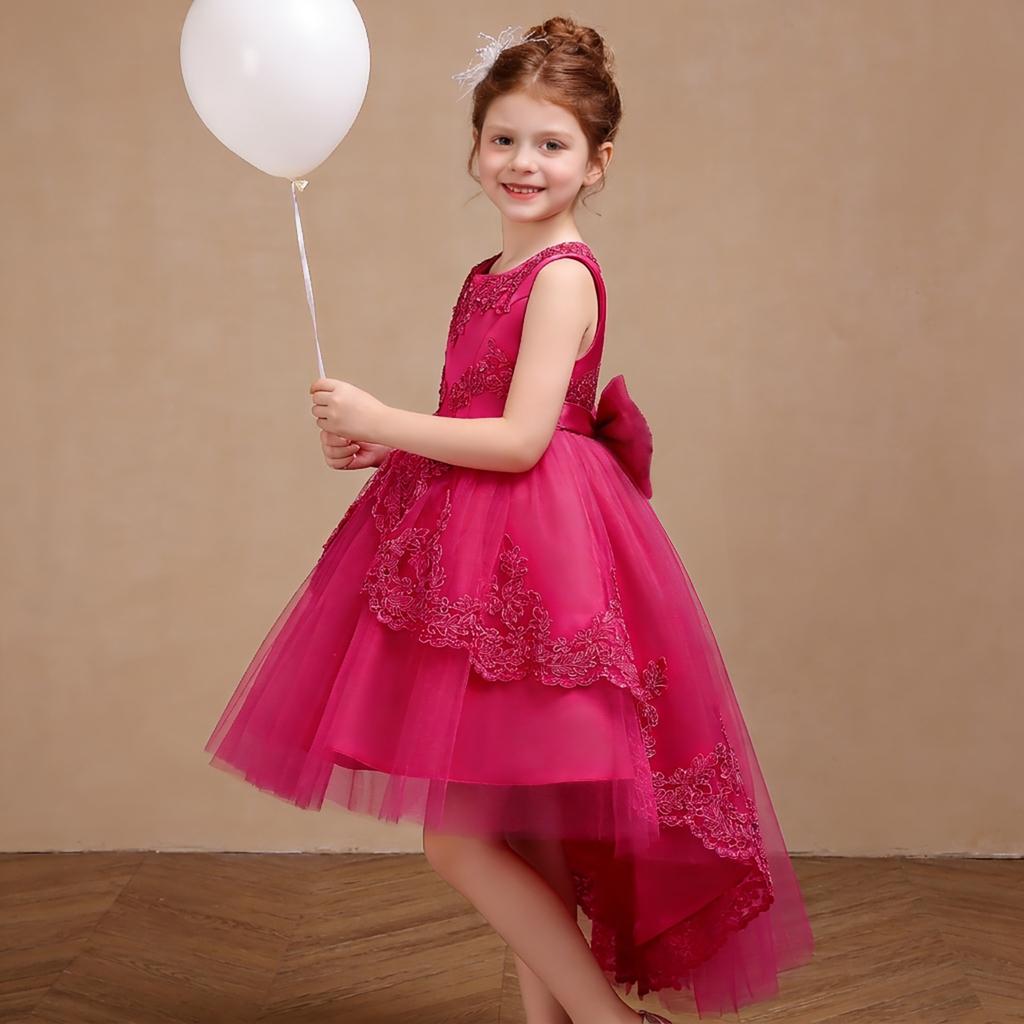 Детская официальная одежда: платья для принцесс, вышитые платья для девочек, кружевные платья, платья для подружек невесты со шлейфами и платья с пышными юбками