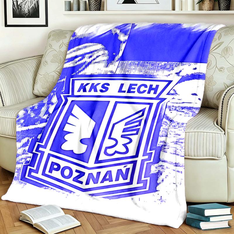 KKS Lech Poznan Theme Blanket Suitable For Beds Sofas And Camping Perfect For Both Men And Women Comfortable Bedding All Year Round
