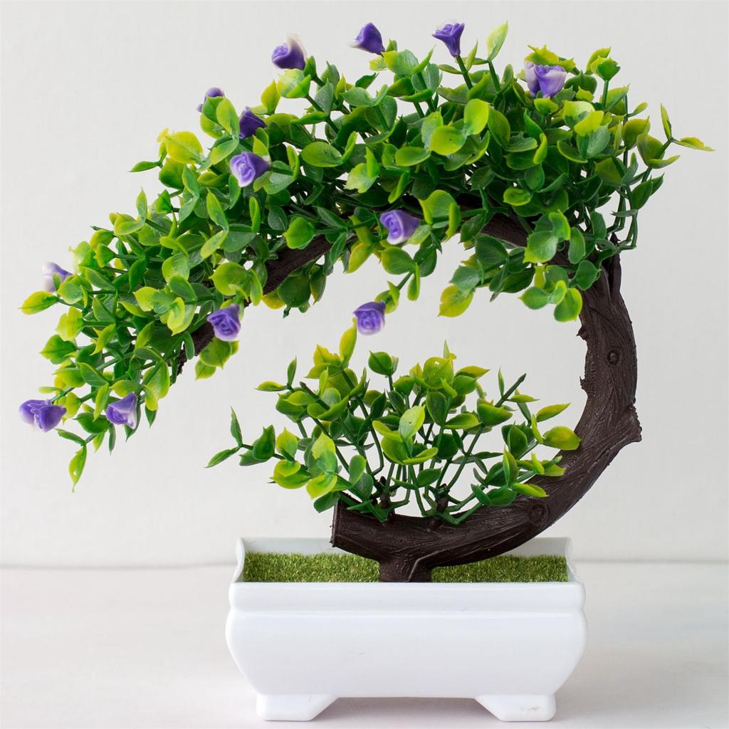 Artificial Plants Bonsai Simulated Tree Potted Plants Fake Flowers Table Potted Ornaments
