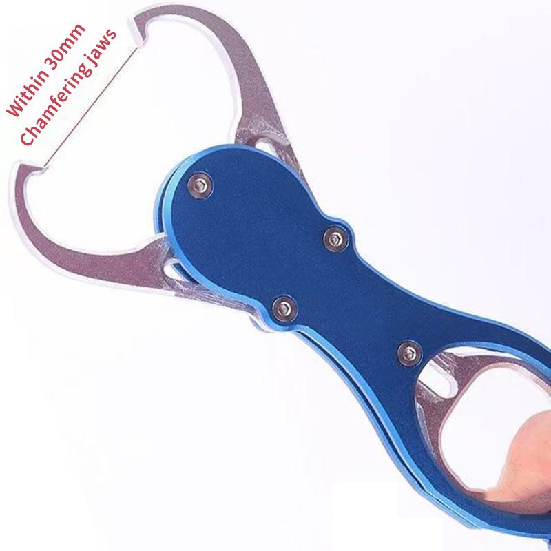 Fishing Lip Gripper Fish Plier Hand Grip Portable Aluminum Alloy Fishing Grip Hook Gripper With Weight Scale Fishing Accessories