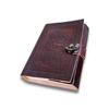 Rose Embossed Leather Journal Dairy Notebook Sketchbook with 200 Pages C Lock 7*5 Inch Brown (Normal Journal)