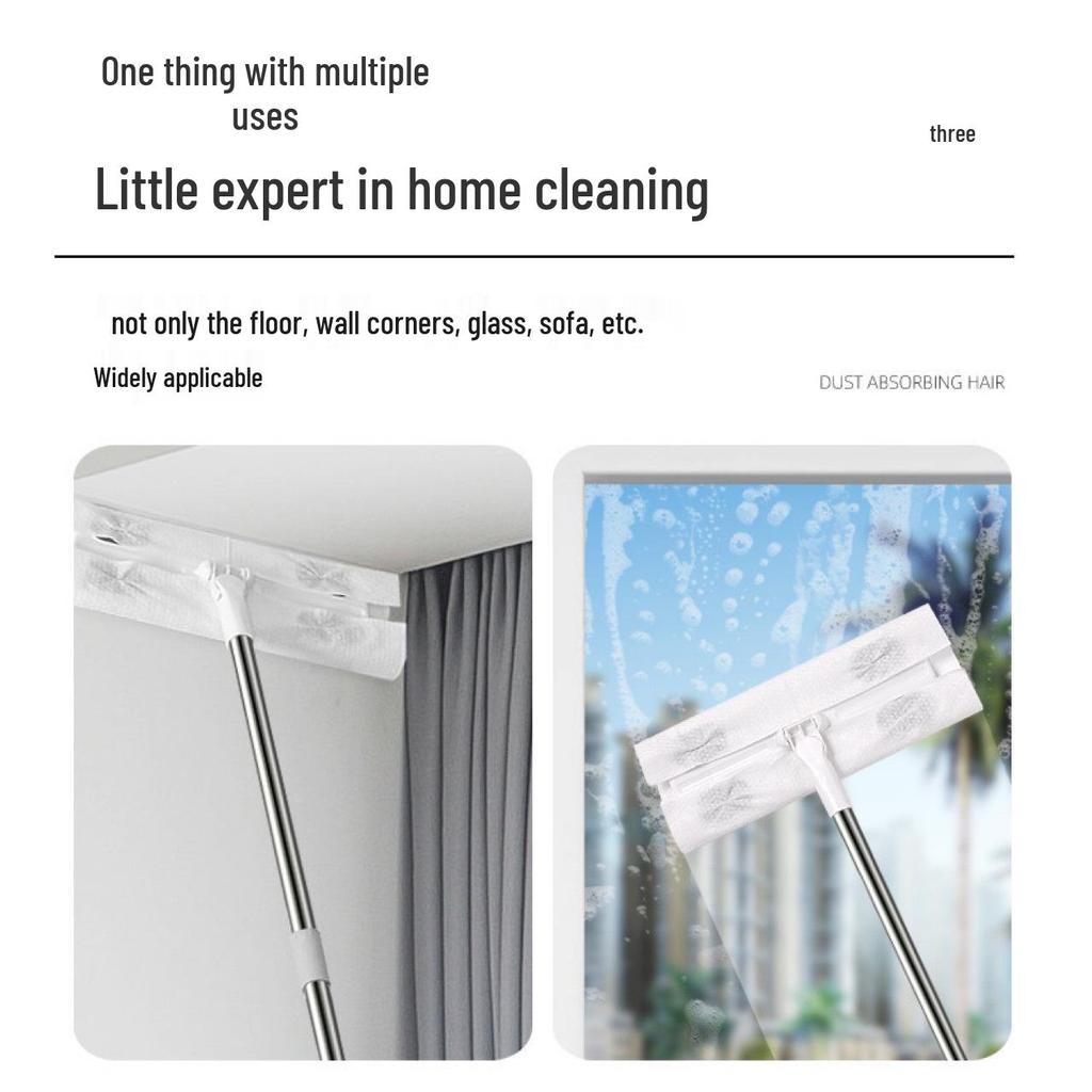 Electrostatic Dust Mop: Wash-Free, One-Time Use, Wet & Dry Flat Mop for Efficient Household Cleaning