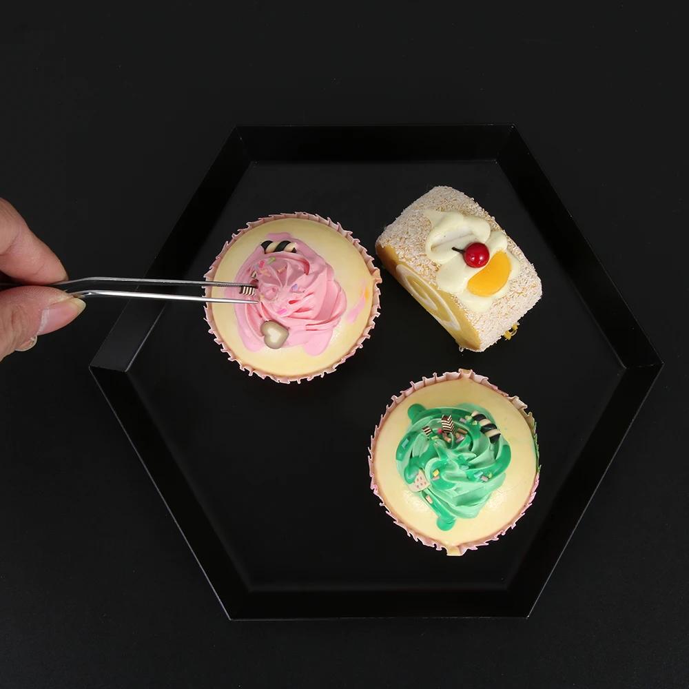 1 шт. 14 см Пинцет из нержавеющей стали с покрытием, Кулинарный пинцет, Зажим для барбекю, Щипцы для барбекю, Сервировка, Презентация, Кухонные инструменты, Приготовление