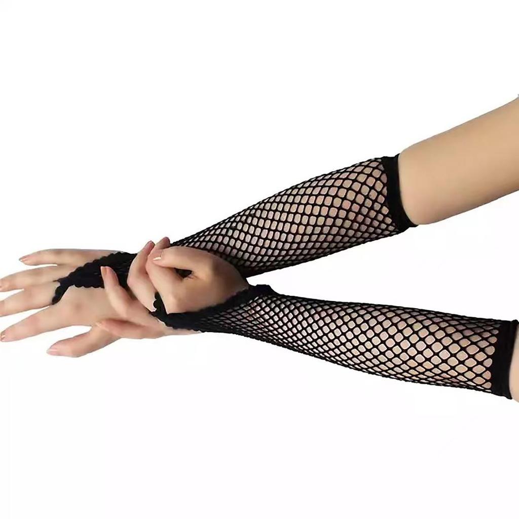 Women Fashion Fishnet Fingerless Long Gloves Leg Arm Cuff Party Wear Fancy Dress for Womens Sexy Beautiful Arm Warmer