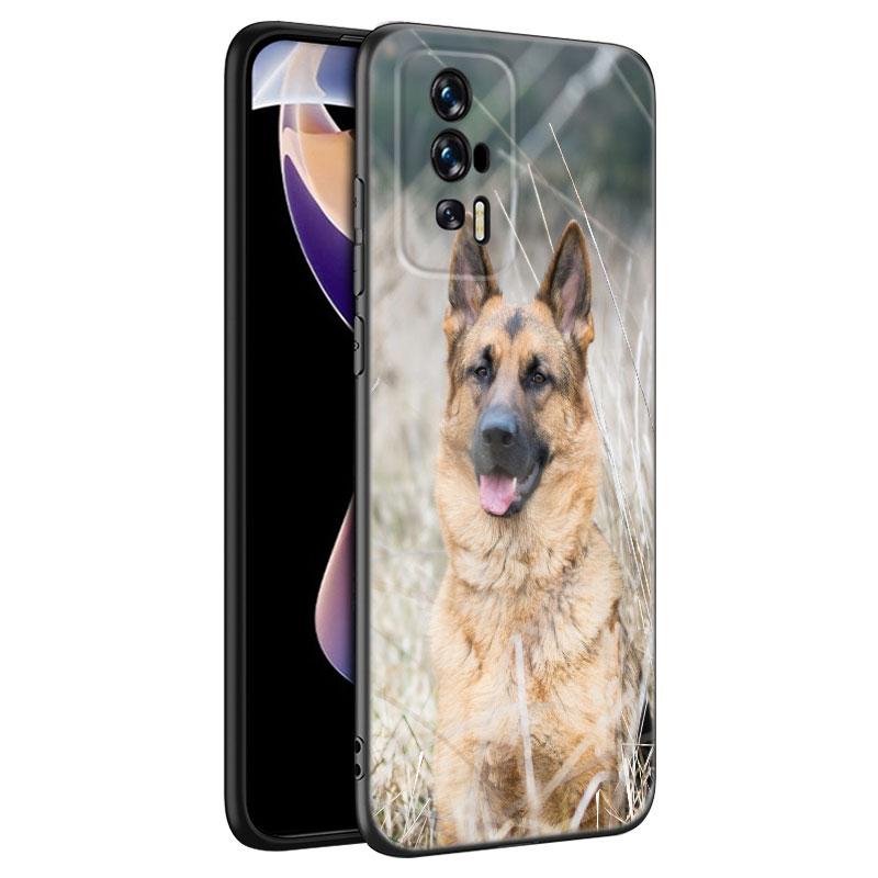 German Shepherd Dog Black Phone Case For Xiaomi Redmi 7A 8A 9A 10A 11A 9C 10C 12C 13C 11 Prime A1 A2 Plus 12 4G Note 9T 12R