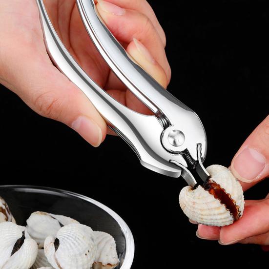 Clam Opener Comfortable Handle Easy Operation Labor-saving Zinc Alloy Polished Clam Pliers Shell Opener Seafood Tool Kitchen Accessories