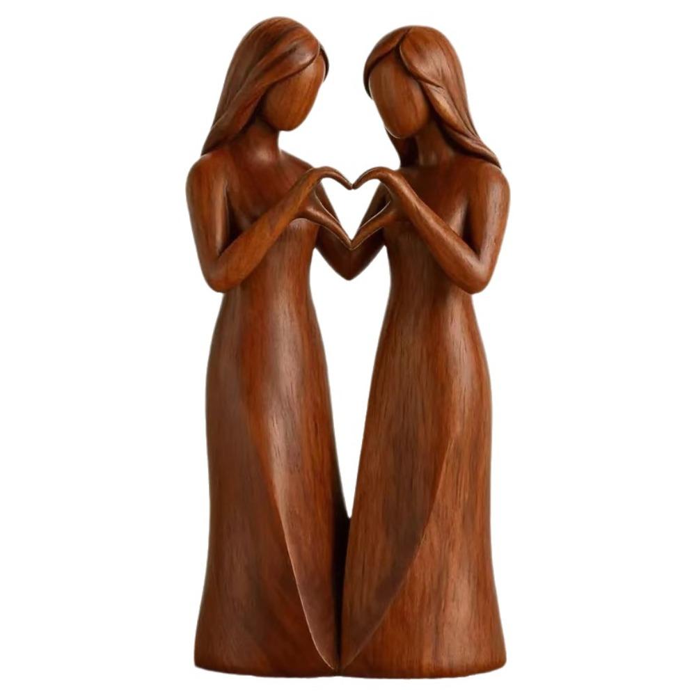 Resin Sisters Figurine Realistic Desktop Decorations Perfect Harmony Friendship Sculpture Office