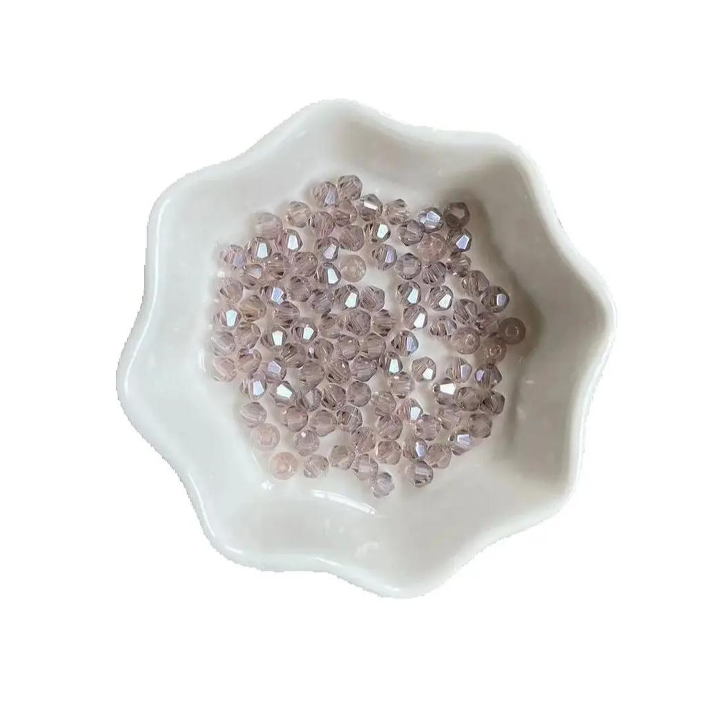 100 шт 4 мм стеклянные бусины в форме биконуса граненые хрустальные бусины для изготовления ювелирных изделий своими руками браслет ожерелье серьги бисер