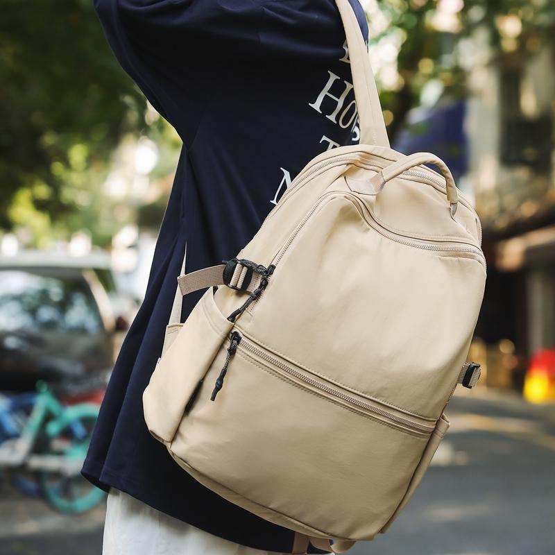 Женский однотонный рюкзак, мужская сумка для компьютера большой емкости, легкий рюкзак, школьная сумка для школьников