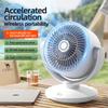 Desktop Circulating Fan Type-C Fast Charging Air Circulation Fan Mini Table Fan 3 Speed Adjustment Camping Fan Oscillating Fan
