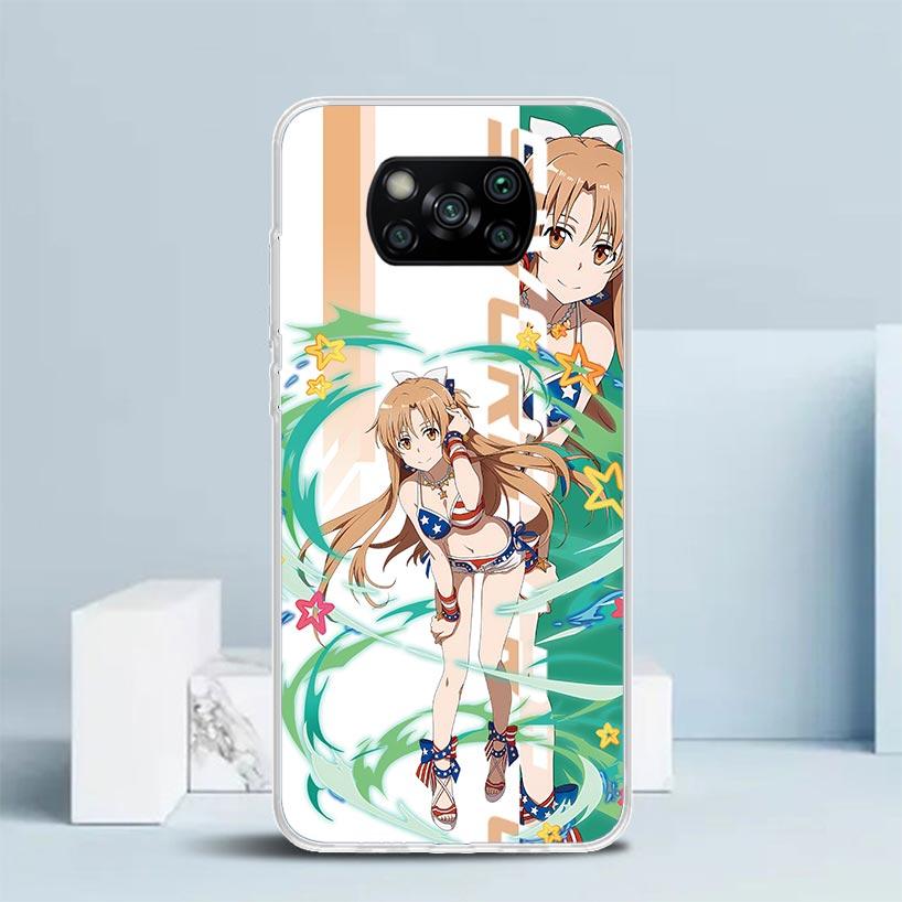 Чехол для телефона Anime Sword Art Online SAO для Xiaomi Poco F7 Ultra X5 X6 X7 Pro M7 Redmi 15C 15 13C 13 12C 12 10C 10 10A 9 9C 9A 9T