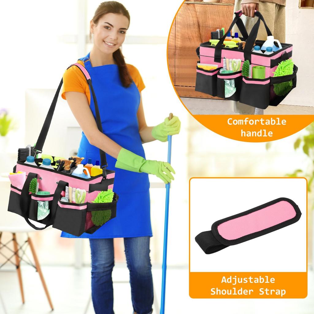 Cleaning Supplies Storage Work Waterproof Cleaning Tote Compact Shoulder Removable Tool Electrician Tool Storage Work Tool Case Stand Tool Storage