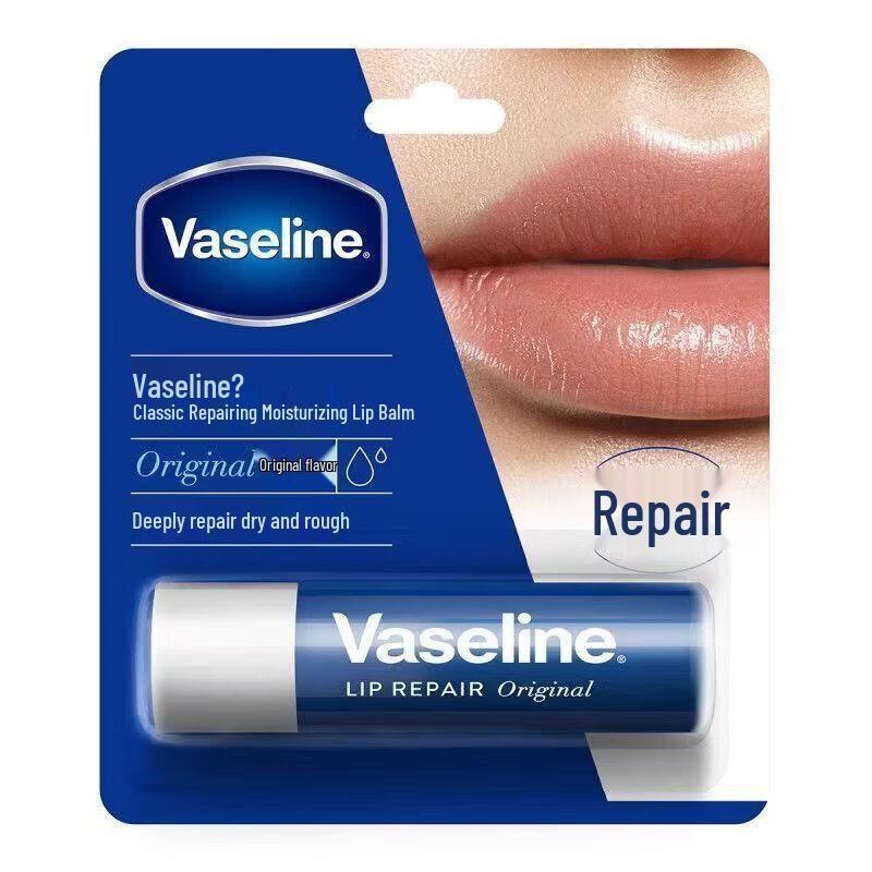 Vaseline Классический восстанавливающий увлажняющий бальзам для губ (Оригинальный вкус, 3 штуки)