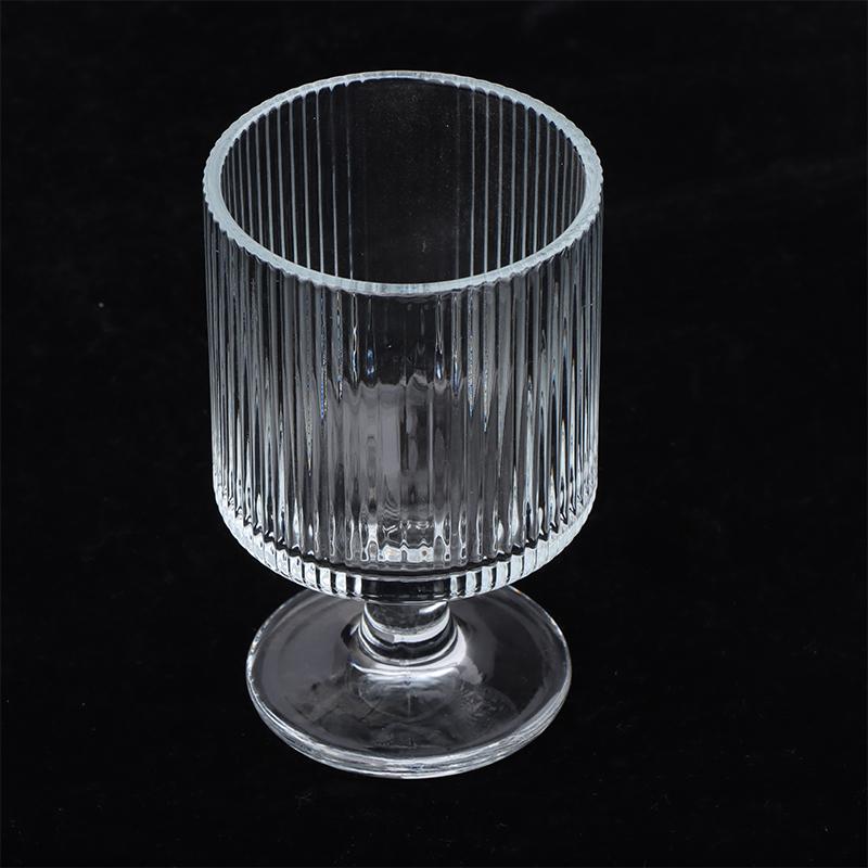 Творческий Полосатый Стеклянный Шар Высокие Ножки Стеклянные Бокалы Бокал Винтажный Питьевой Стакан Винтажный Кофе Сок Шампанское Коктейли Стакан