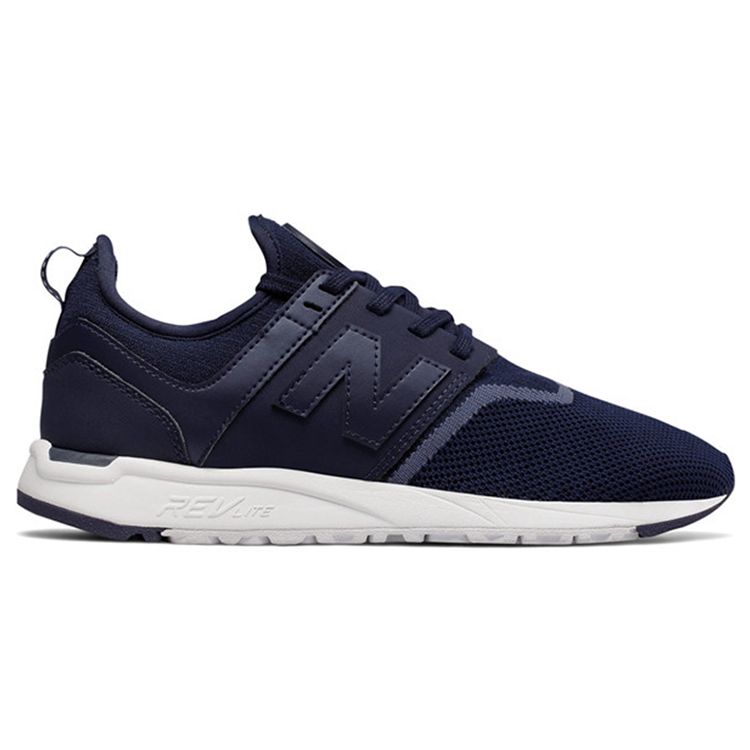 New Balance Nb 247 Ретро Сетчатая Ткань Синтетическая Кожа Низкий Верх Повседневные Кроссовки для Бега Женские кроссовки Темно-синий WRL247EA