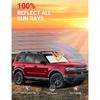 Proadsy 2024 Upgrade Front Windshield Sun Shade Foldable Sunshade Protector Custom Fit 2024 2023 2022 2021 Ford Bronco Sport Accessories