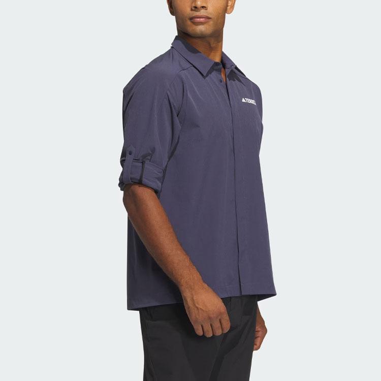 adidas Футболка Aeroready с длинным рукавом, однотонный логотип, быстросохнущая, спортивная, мужская, темно-синяя IP0733