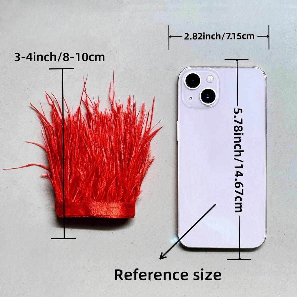 100CM Natural Ostrich Feather Trim Ribbon Crafts DIY Boho Wedding Dresses Sewing White Plume Tape Party Home Decoration