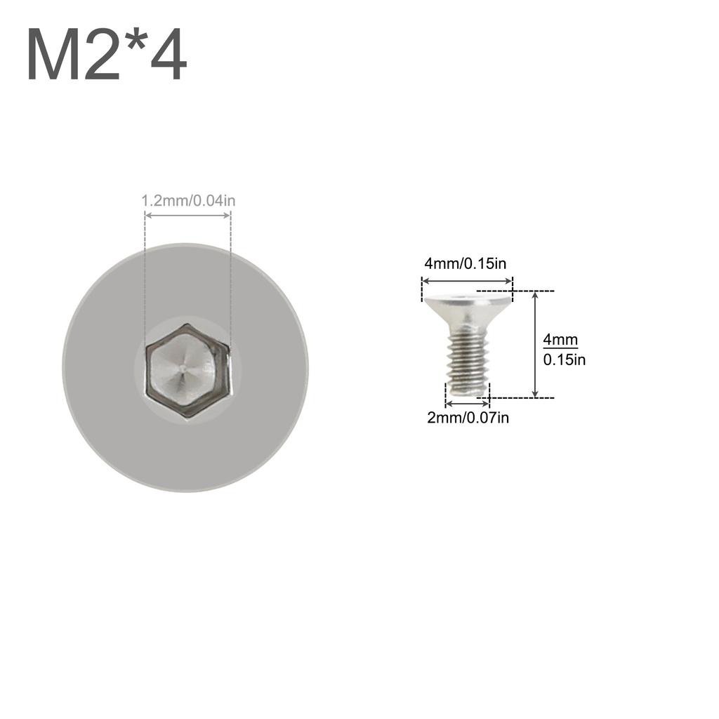 10 ШТ. M2 M3 M4 M5 Болт с плоской головкой и шестигранным углублением из нержавеющей стали 304 для замены деталей / DIY, Болты с шестигранным углублением и потайной головкой