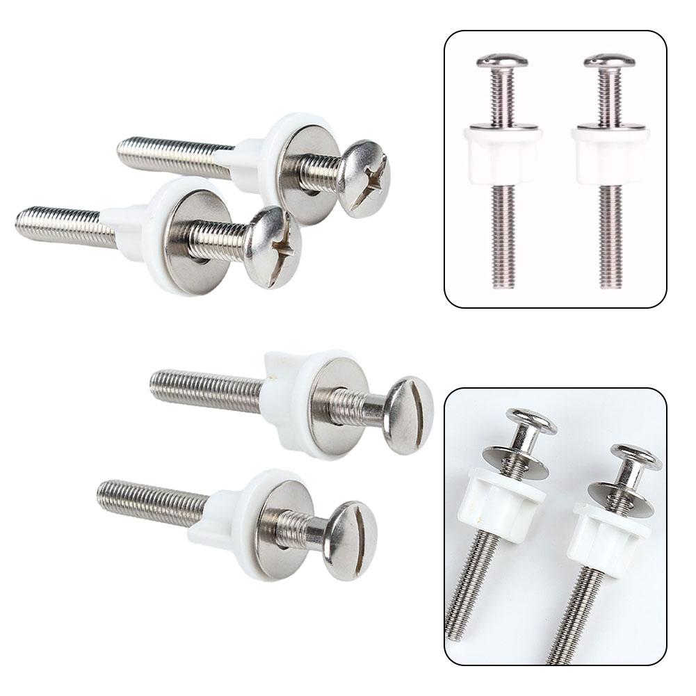 2pcs Toilet Lid Bolt Toilet Installation Fixing Screw Connection Group Hinge Toilet Cover Installation Screws Nut Bathroom Acces