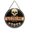 Halloween Wooden Flat Decorative Hanging Sign Ambient Indoor Outdoor Haunted Party