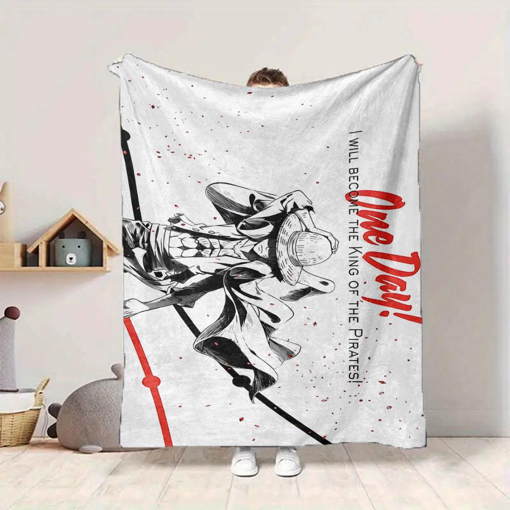1Pc Future Pirate Vow Flannel Blanket, Soft And Comfortable, Casual Warm, Camping Travel, Christmas, Halloween Xmas Gift S1239