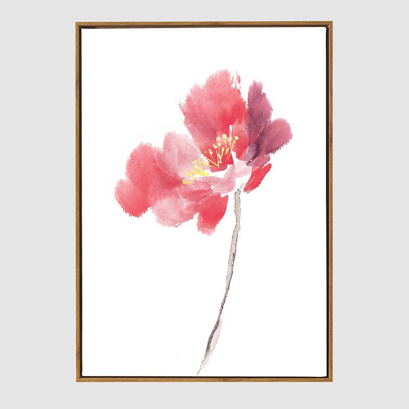 Винтажный минималистичный розовый цветок орхидеи, печать плакатов, настенная картина для гостиной, картина на холсте, домашний декор, без рамки