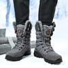 Men's Ankle Boots New Winter Warm Snow Boots High-quality Mid Top Anti Slip and Cold Resistant Hiking Boots Outdoor Work Shoes