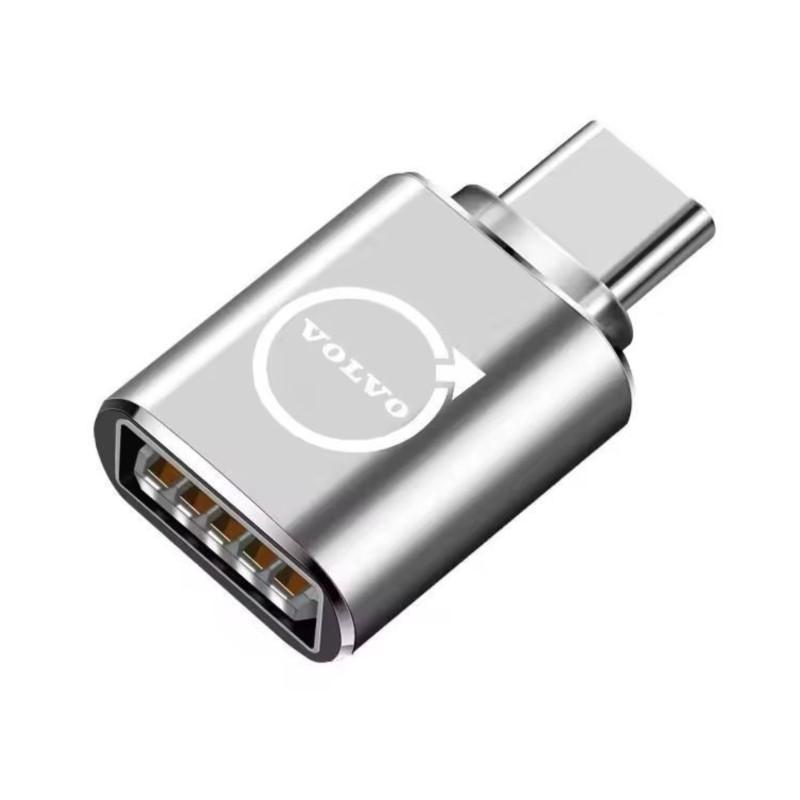 nwvfk6 Type C To USB Port Converter Charging Cable Adapter For Volvo Xc60 Xc90 V40 V60 S60 V50 V90 S80 C40 XC40 V70 XC70 C30 Rdesign
