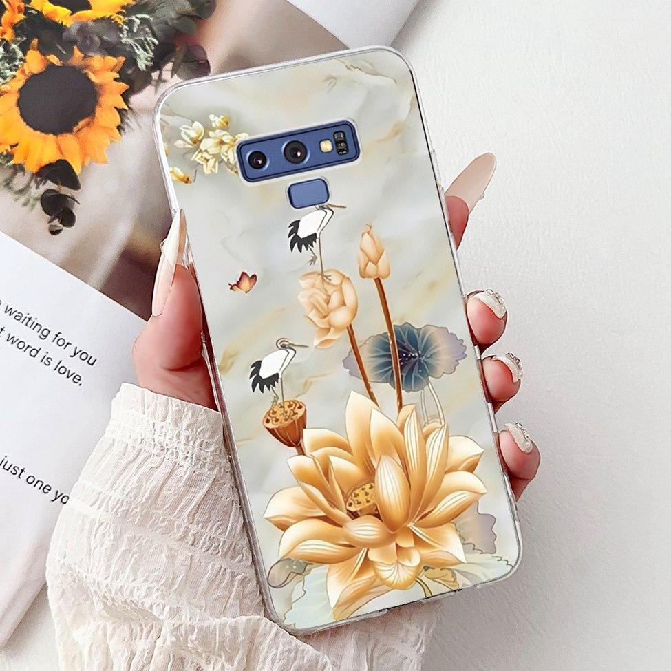 Прозрачный чехол для Samsung Note9 Милый Кот Модный Роскошный Расписной Мягкий Чехол для Телефона для Samsung Galaxy Note 9 Case SM-N9600 SM-N960F