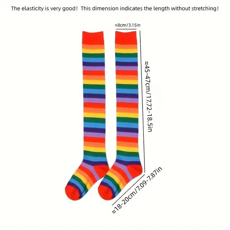 Цветные полосатые чулки японские гольфы модные женские теплые носки сексуальные тонкие длинные носки цветные полосатые чулочно-носочные изделия