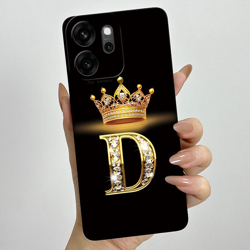 Чехол для Oppo Reno 14 FS Reno14 F S 14F 14FS 5G Чехол для телефона Королевские Буквы Ударопрочный Мягкий ТПУ Чехол Reno14FS Reno14F Чехол Capa