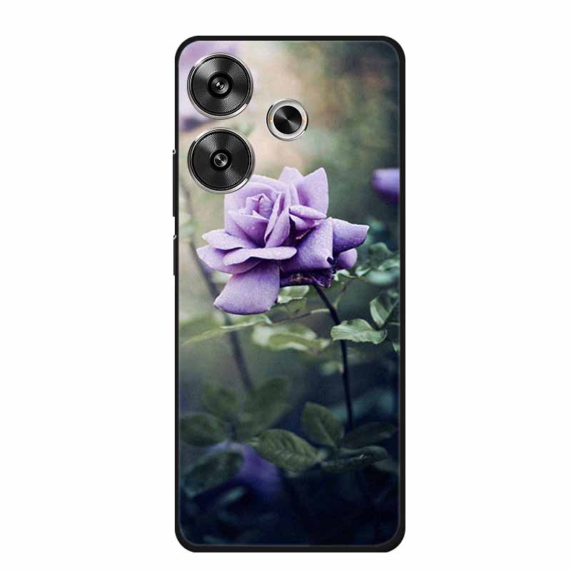Phone Case For Xiaomi Poco M6 4G Back Cover Case Shockproof Black Silicone Soft Funda For Poco M6 Case PocoM6 M 6 6.79" Coque