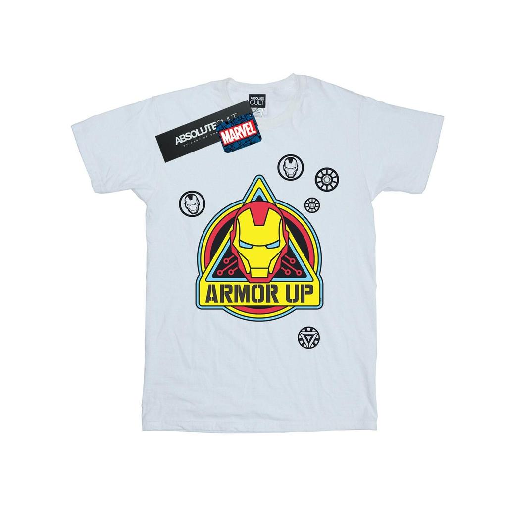 Marvel Mens Iron Man Armor Up Badge T-Shirt