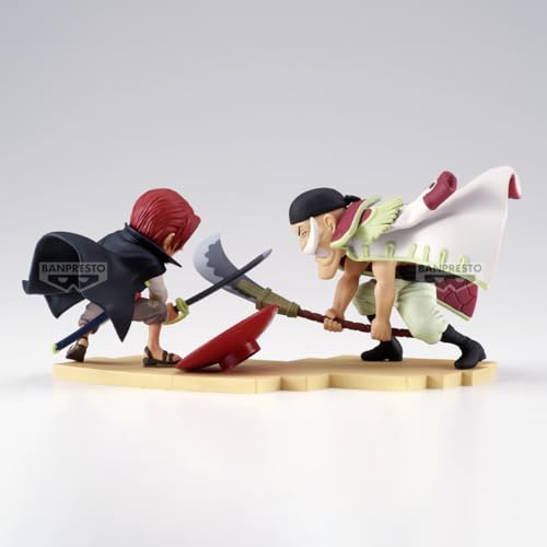 Banpresto Эдвард Ньюгейт против. Коллекционная фигурка Шанкса из One Piece - Мировой лог 13 см разноцветная BP29081P идеально для фанатов аниме.
