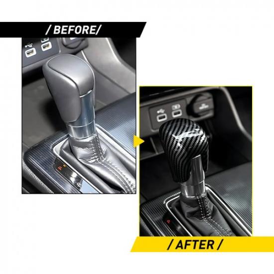 Carbon Fiber Gear Shift Knob Cover Trim for Honda Civic Accord CRV -2025 EOA