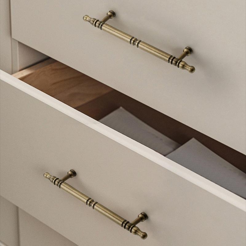 Эргономичные ручки для ящиков из цельной латуни, простая установка, антикварные ручки для шкафов, модернизация для комодов с французскими дверцами, буфетов