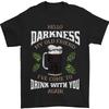 Привет, Тьма, мой старый друг, смешная мужская футболка Guiness, 100% хлопок