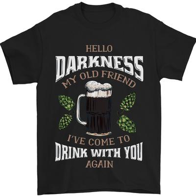 Привет, Тьма, мой старый друг, смешная мужская футболка Guiness, 100% хлопок