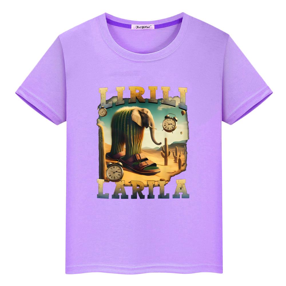 Italian Brainrot Print 100%Cotton Cartoon T Shirt for Kids Boy 10years Tees Short Anime Tops Kids Clothes Girls Y2k One Piece