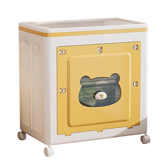 Штабелируемый контейнер для хранения с крышкой Складной ящик для хранения с дверцей и колесиками Складной органайзер на колесиках